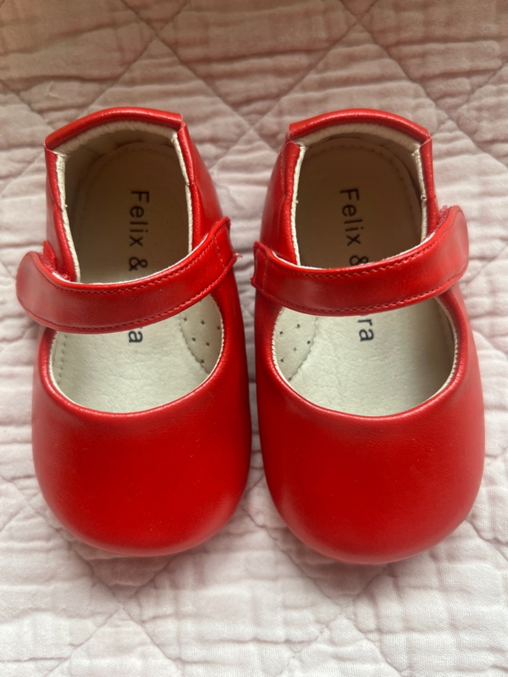 Felix & Flora Classic Red Mary Jane Baby Shoes